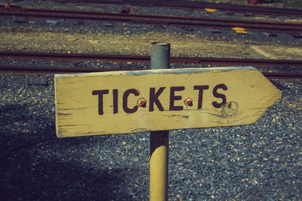 Train tickets in Thailand.
